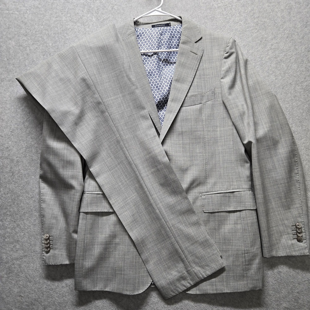 Suitsupply Sienna Brescia Suit Grey Vitale Barberis Canonico Super 120s Wool 42L